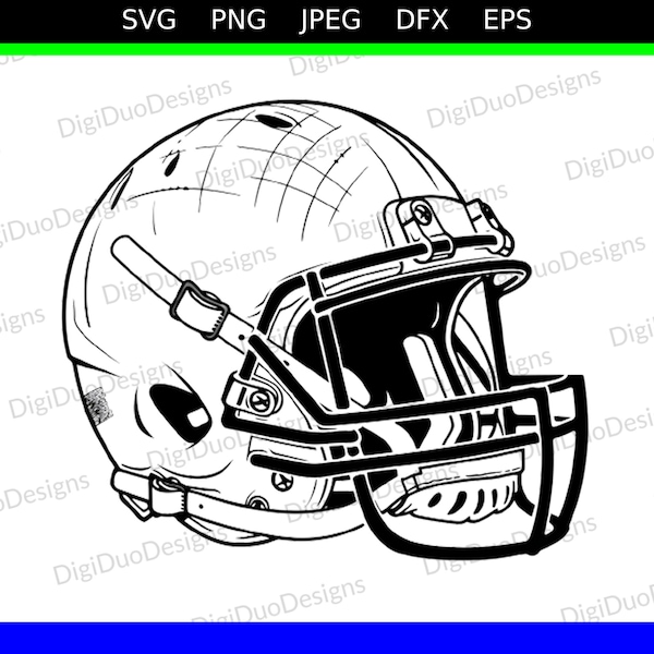 Football helmet SVG, football SVG, digital art, Al generated, cricut design, downloadable, no color, vector, svg, png, jpeg, eps, dxf