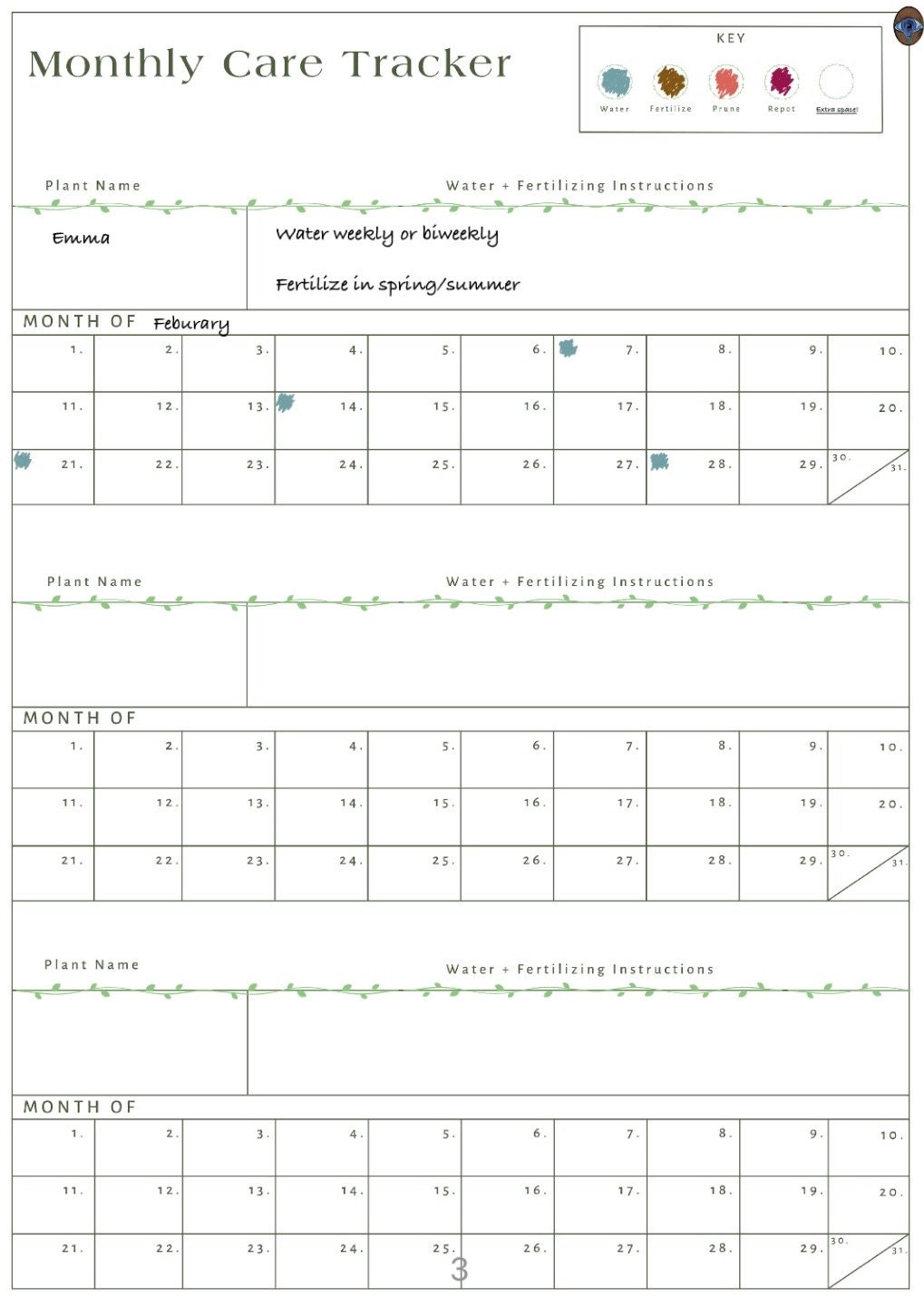 plant-profile-monthly-plant-tracker-plant-care-sheet-printable-plant