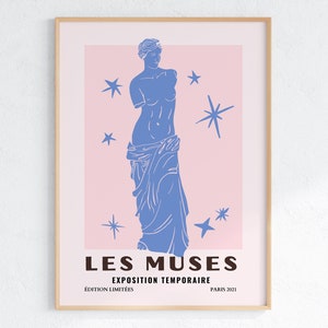 Les Muses Print, Goddess Statue Poster, Greek Muse Art Print, INSTANT DOWNLOAD