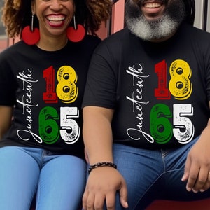 Juneteenth 1865 Black Unisex Short Sleeve Tee, Bella Canvas T-shirt, Juneteenth Tees, Black History Month Shirt, Juneteenth Gifts