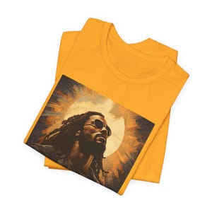 Black Jesus Graphic Tee: Christian Unisex T-Shirt Gold