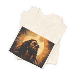 Black Jesus Graphic Tee: Christian Unisex T-Shirt Natural