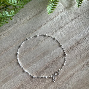 Sterling Silver Satellite chain  bracelet or anklet