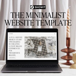 Minimalist Portfolio Website Template: Showit Design with Resell Rights