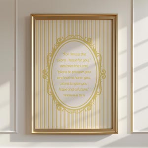 Yellow Nursery Decor: Christian Bible Verse Art Print (Digital Download