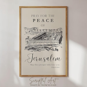 Jerusalem Temple Mount Sketch Art Print (Digital Download)