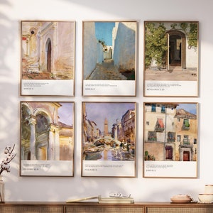 Mediterranean Christian Gallery Wall, Set of 6, Italian Summer Bible Verse Wall Art digital download