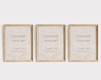 SET OF 3, Custom Christian Wall Art Printables, Customisable Bible Verse, Personalised Scripture Art, Scriptful Art, Digital Download Only