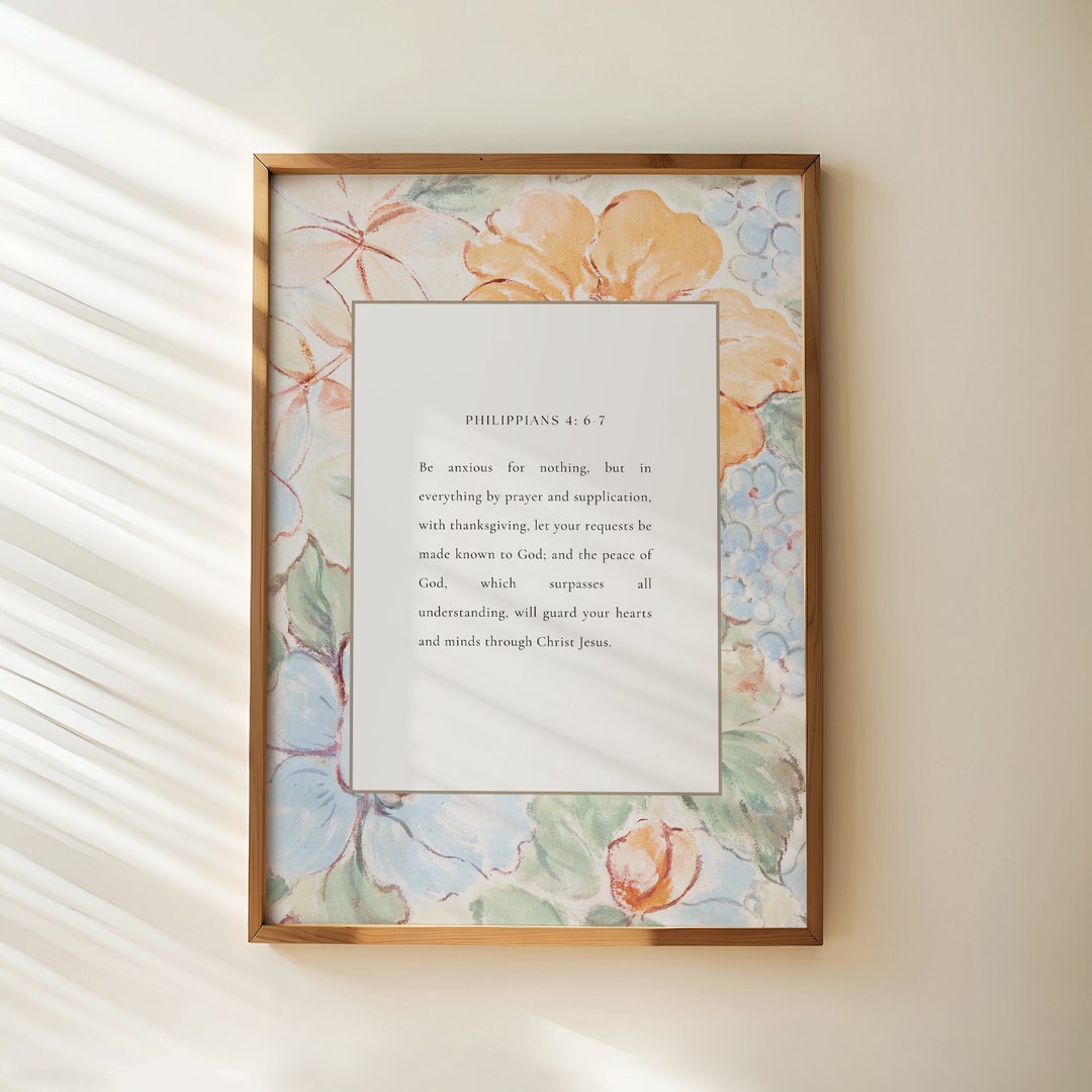 Poster Spiritualité Toile Murale Verset Biblique - Art Chrétien Inspirant  30,5x40,6 Cm Tableaux Bibliques, image size:1080x1080