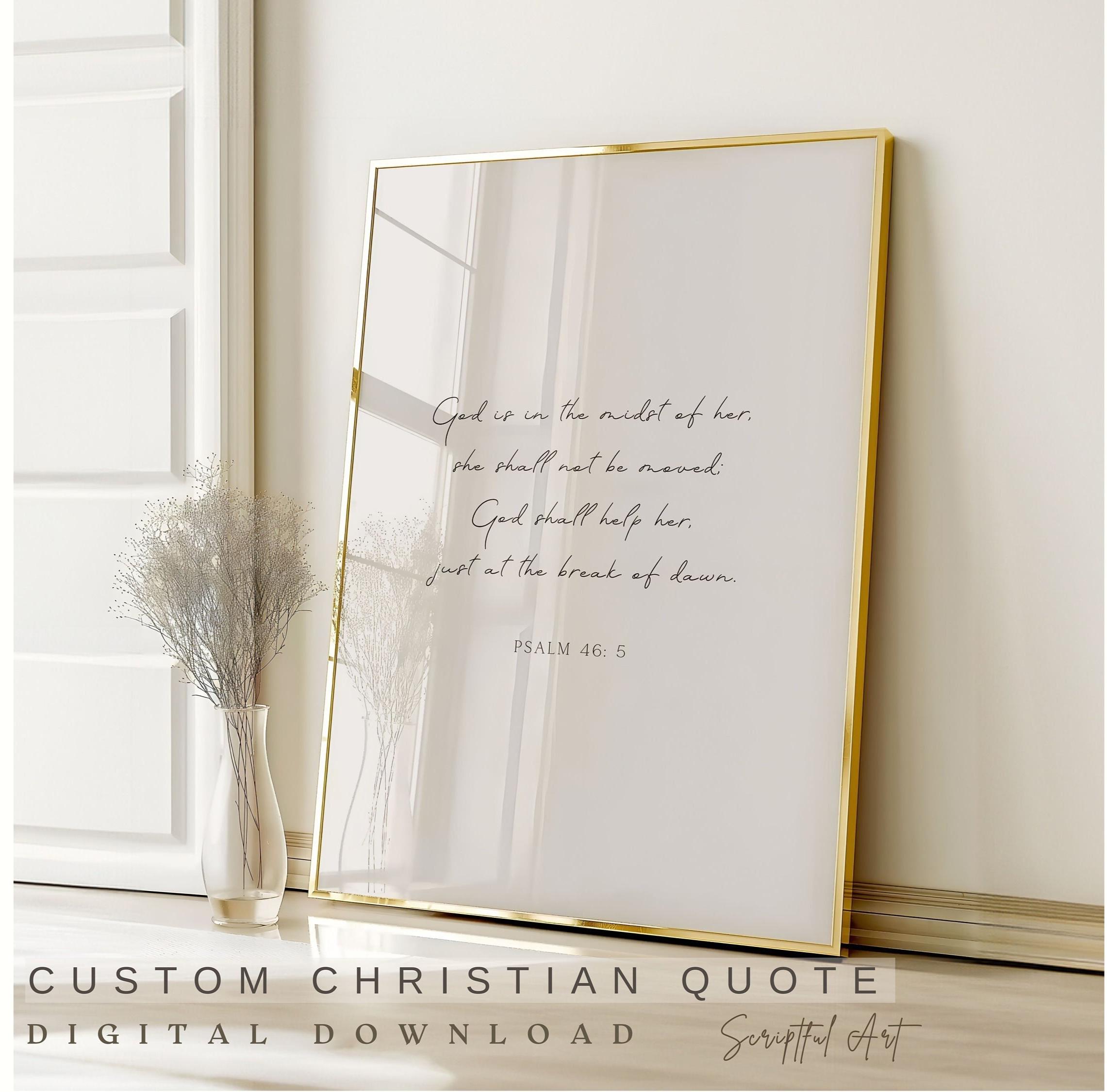Custom Christian Verse Print: Personalized Scripture, Neutral Typography (Digital Download)