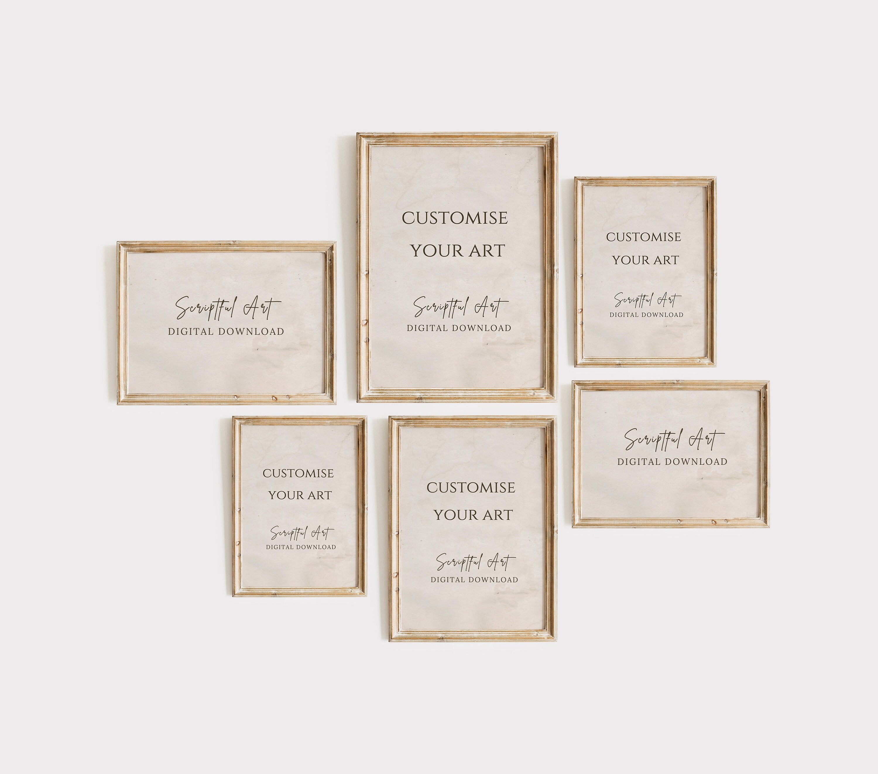 SET OF 6, Customise Your Art Printable Christian Gallery Wall, Custom Bible Verse, Choose Your Art, Scriptful Art, Digital Downloads Only