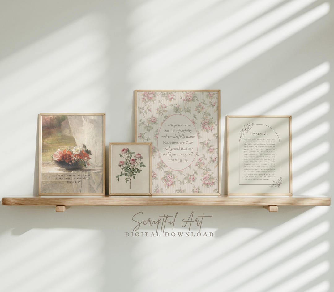 Cottagecore Nursery Gallery Wall Girls Room Decor Vintage Floral Art ...