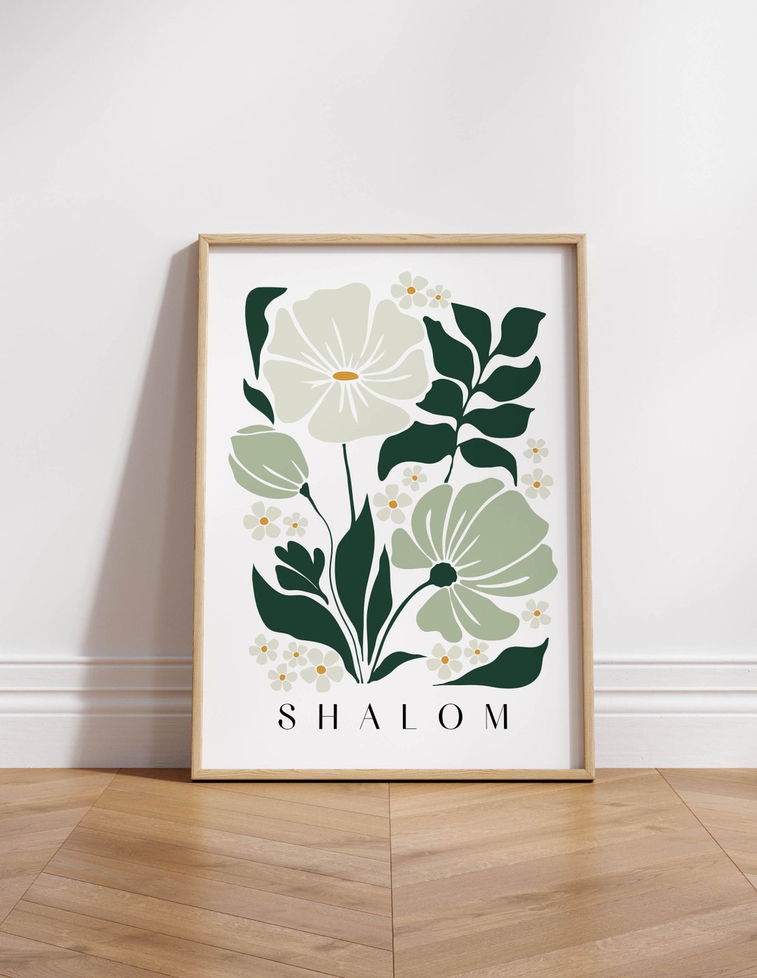 Shalom Print Digital Download, Shalom Poster Retro Wall Decor Modern