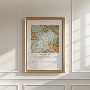 Christian Hymn, I Surrender All, Vintage Botanical Floral Print, Digital Download