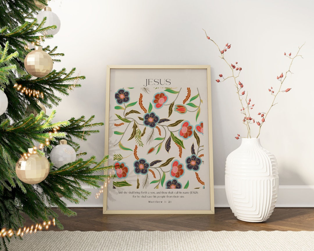 Jesus Nativity Poster Christian Christmas Wall Art Printable Etsy