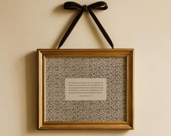 コテージコア風クリスチャンホームデコレーション - フィリピ人への手紙 4章6-7節、ヴィンテージ聖書の一節プリント（デジタルダウンロード）