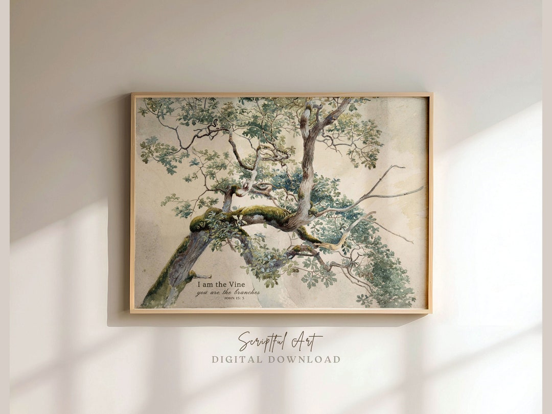 I Am the Vine You Are the Branches Svg, John 15:5, 3 DESIGNS, Tree Png,  Grapevine, Tree Svg, Jesus Svg, Christian, Faith, Bible Verse - Etsy, image size:1080x810