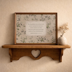 Christian Vintage Wall Art, Lamentations 3: 22-23, Sage Floral Bible Verse, Girl Scripture Print (Digital Download)