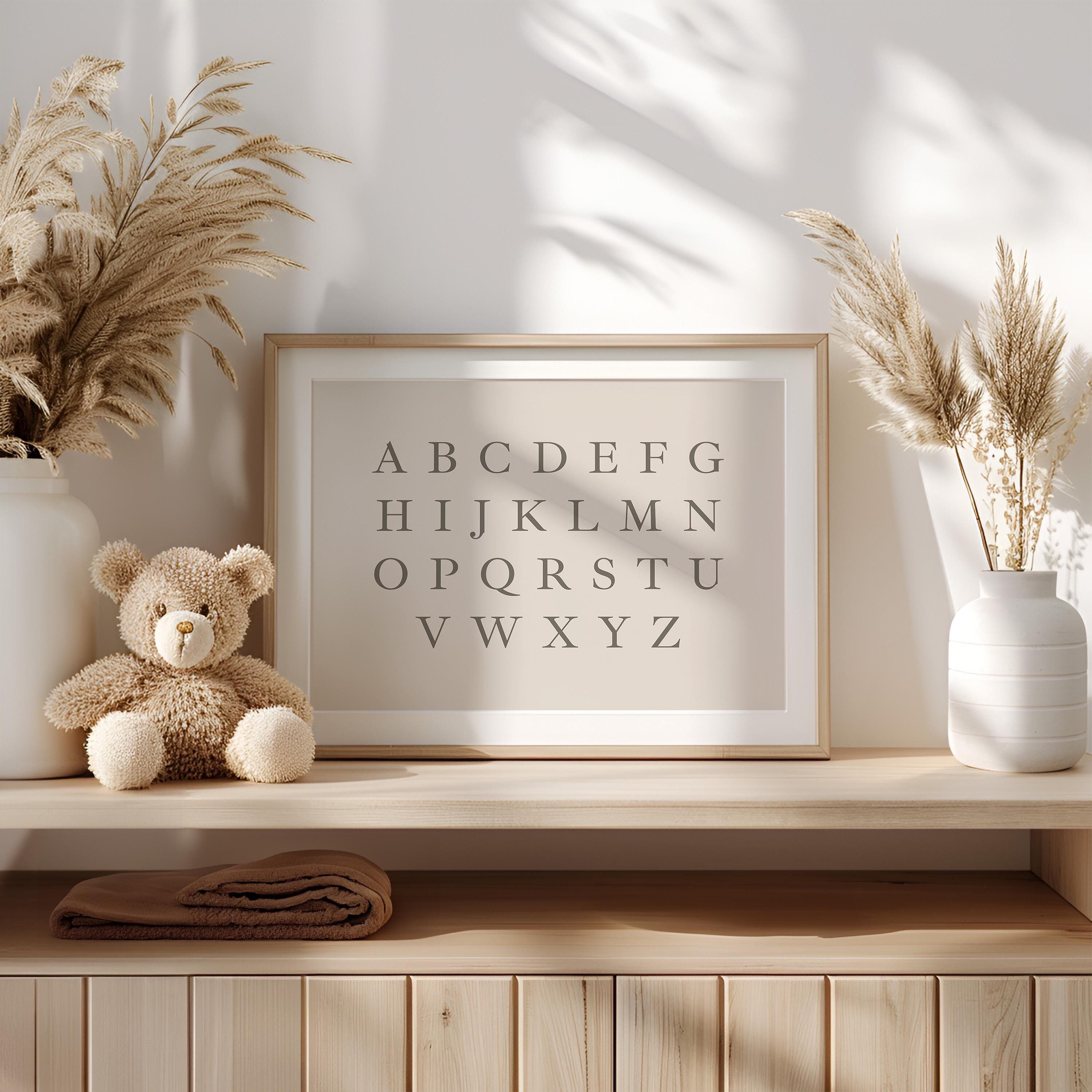 Alphabet Childrens Nursery Print Kids Room Nursery Wall Decor C Digital ...