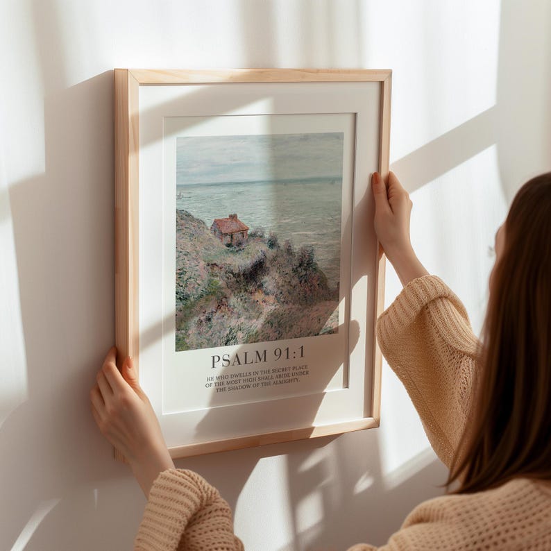 Christian Wall Art Psalms Collection, Set of 3, Vintage Landscape