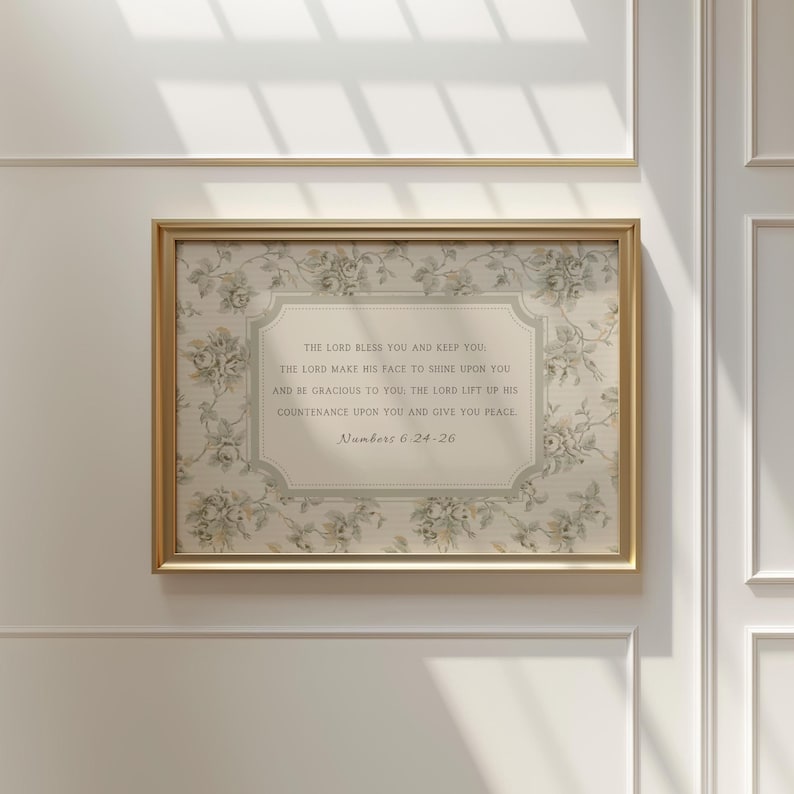 Christian Gallery Wall Vintage Cottagecore Bible Verse Prints Modern ...