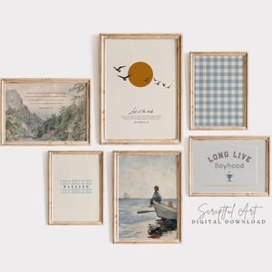 Láminas decorativas vintage con versículos bíblicos para la habitación infantil (juego de 6) Descarga digital