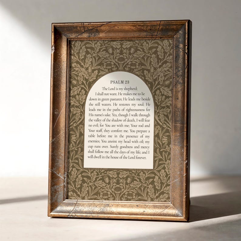 Christian Gallery Wall Set of 9, Vintage Cottagecore Bible Verse Prints ...