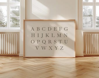 Alphabet Childrens Nursery Print Kids Room Nursery Wall Decor c Digital Download