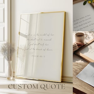 Custom Quote Personalized Bible Verse Customized Scripture Print Neutral Printable Wall Art (Digital Download)