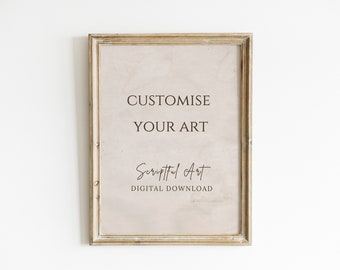 Single Custom Print Christian Wall Art Printable, Customisable Bible Verse, Personalised Scripture, Scriptful Art, Digital Download