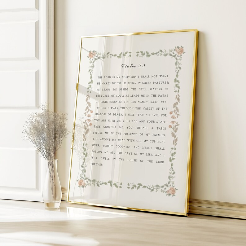 Pink Cottagecore Nursery Decor Christian Wall Art, Set of 6, Girls Room