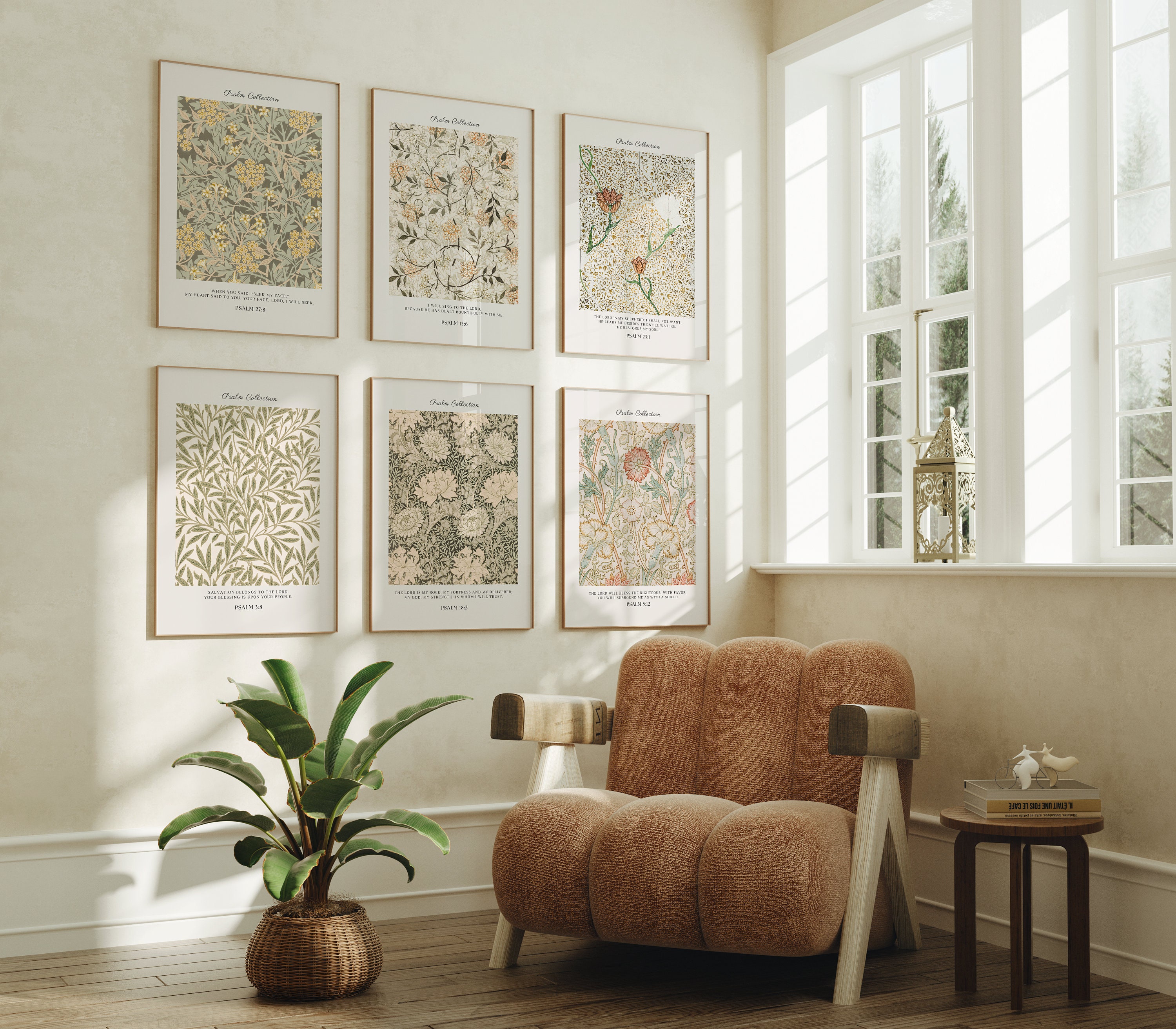 Vintage Scripture Gallery Set of 6 - William Morris Bible Verse Prints ...