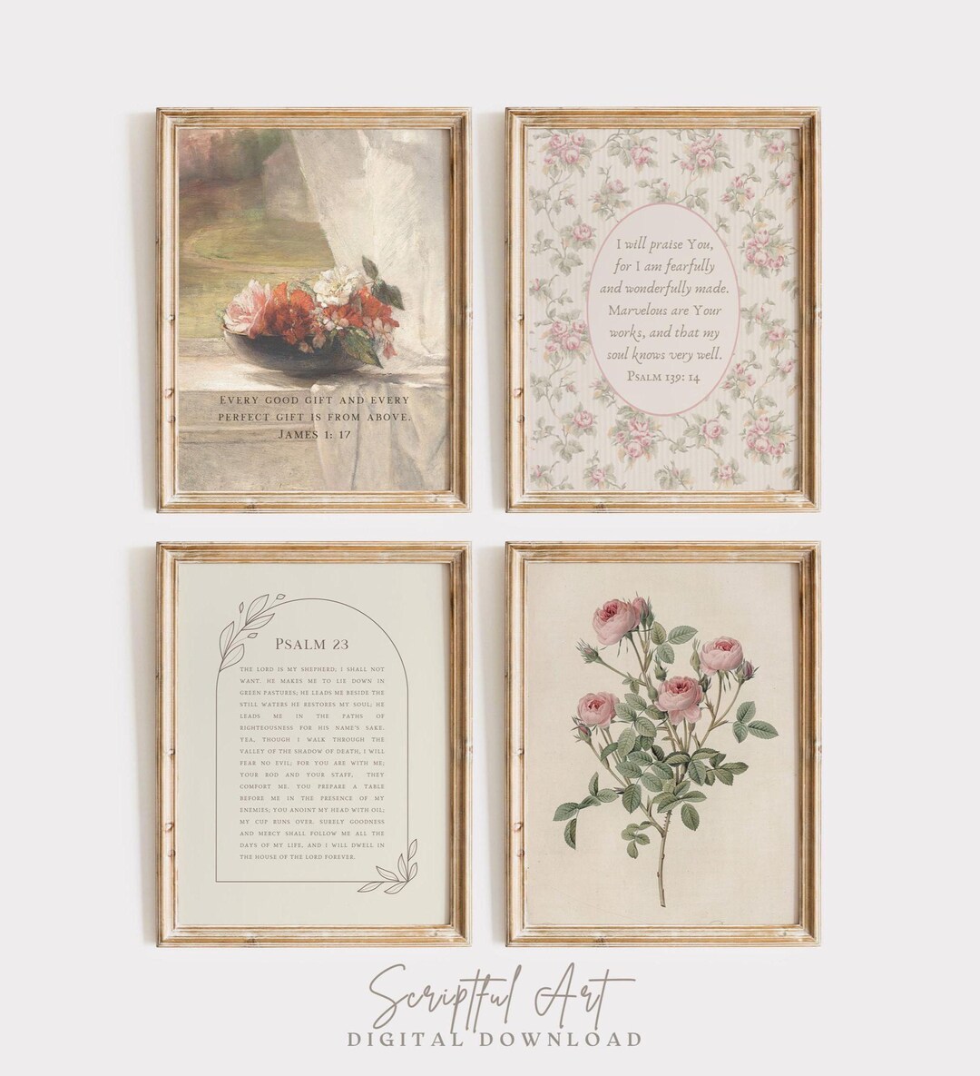 Cottagecore Nursery Gallery Wall Girls Room Decor Vintage Floral Art ...
