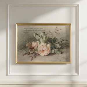 Christian Gallery Elegant Vintage Bible Verse Wall Art, Floral Antique ...