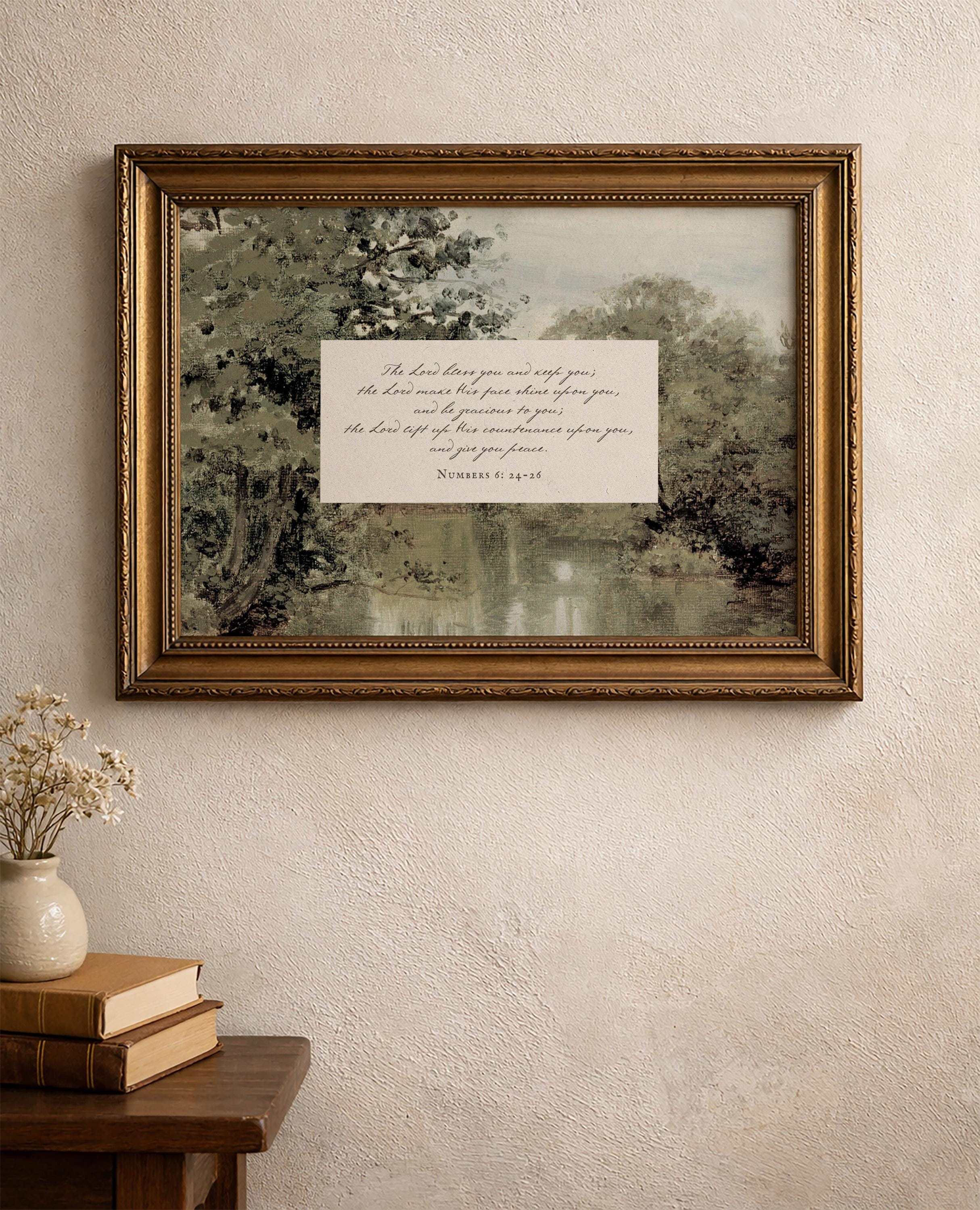 Christian Gallery Wall Art Set of 6, Vintage Scripture Prints Modern ...