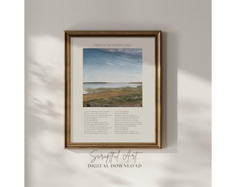 キリスト教賛美歌「主の真実は大いなり」、キリスト教のホームデコレーション、ヴィンテージプリントウォールアート、デジタルダウンロード