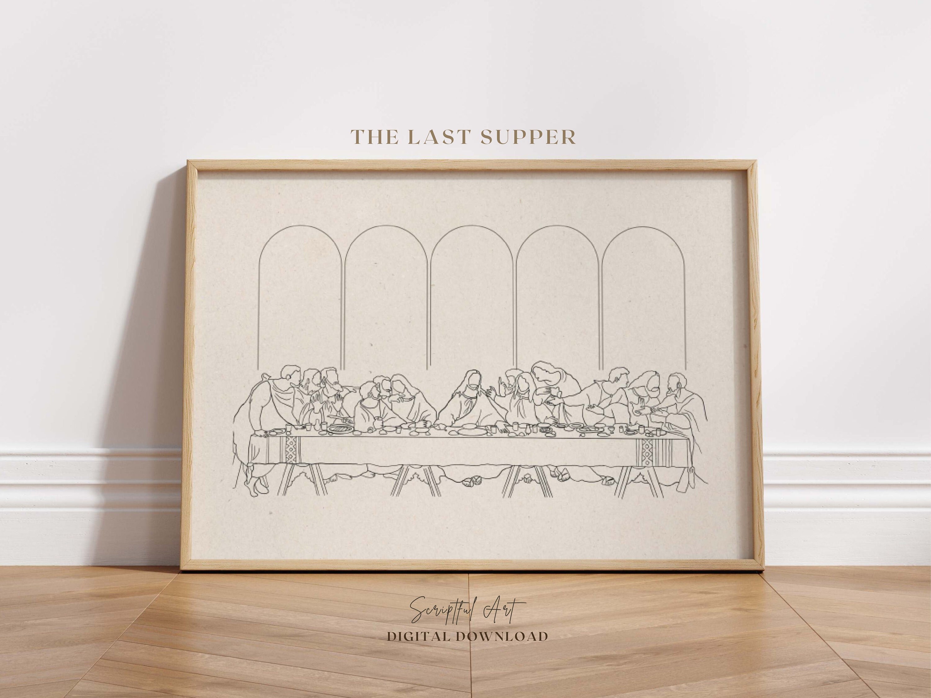 Last Supper Black Frame - Etsy