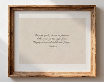 Custom Scripture Print Digital Download, Horizontal Personalized Bible Verse Print, Customizable Quote Landscape