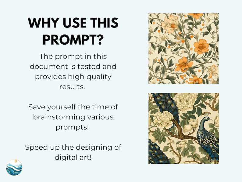 Midjourney Prompt for creating your own vintage floral patterns, Professional Midjourney Guide for seamless patterns floral vintage image 4