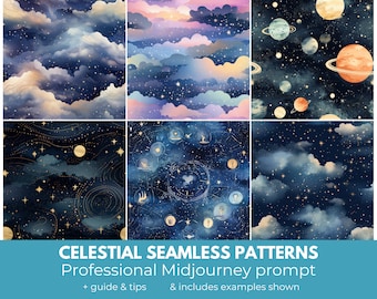 Galaxy Pattern Midjourney Prompt | Professional Midjourney Guide for Zodiac art and celestial art | High Quality prompt template