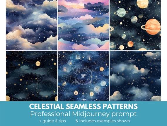 Galaxy Pattern Midjourney Prompt | Professional Midjourney Guide for Zodiac art and celestial art | High Quality prompt template