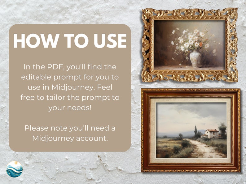 Vintage Oil Paintings Midjourney Prompt Professional Midjourney Guide for farmhouse antique oil paintings High Quality prompt template image 4