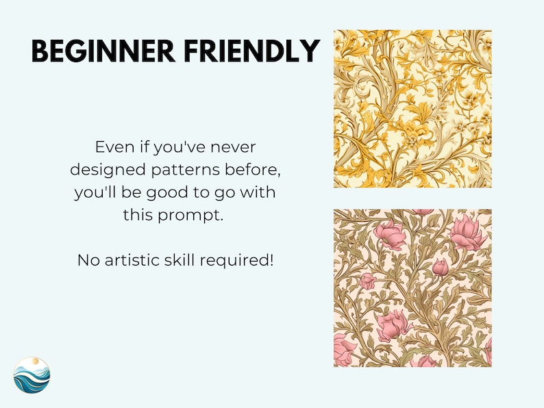 Midjourney Prompt for creating your own vintage floral patterns, Professional Midjourney Guide for seamless patterns floral vintage image 5