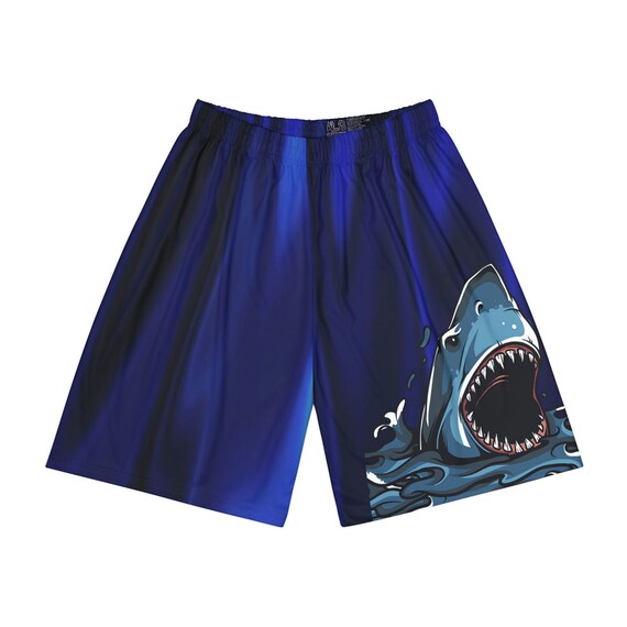 Mens Sports Shorts With Shark Etsy Canada