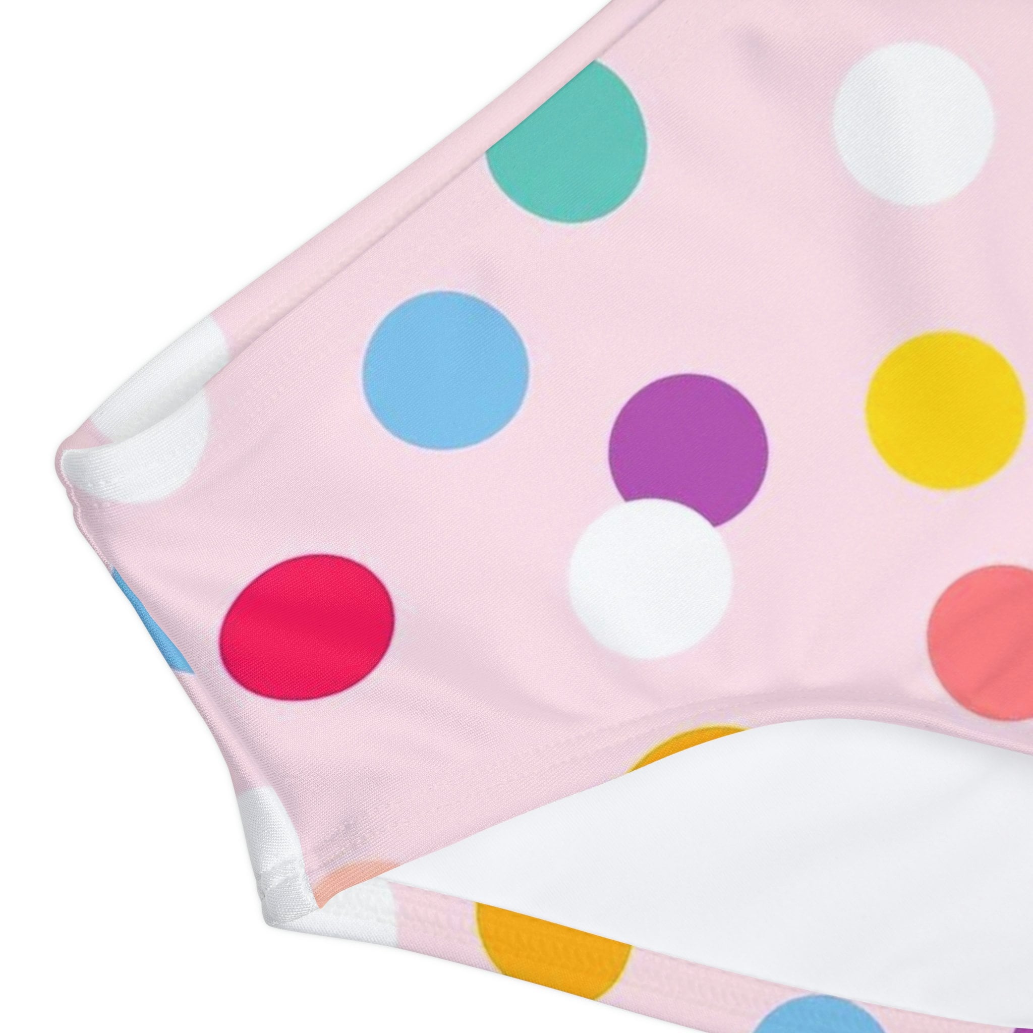 Girls Swimsuit Skirt Polka Dot Pattern Round Neck With Ruffled Edge Girls main image 1