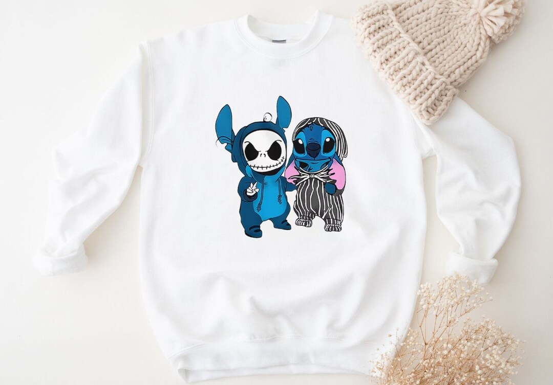 Stitch and Jack Skellington Best Friends Halloween Christmas Etsy