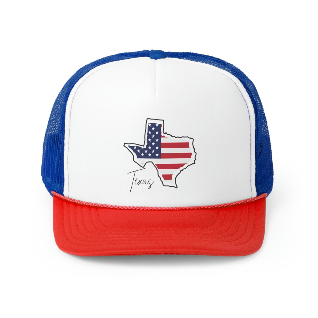 American Flag Trucker Hat Texas Trucker Hat 4th of July - Etsy