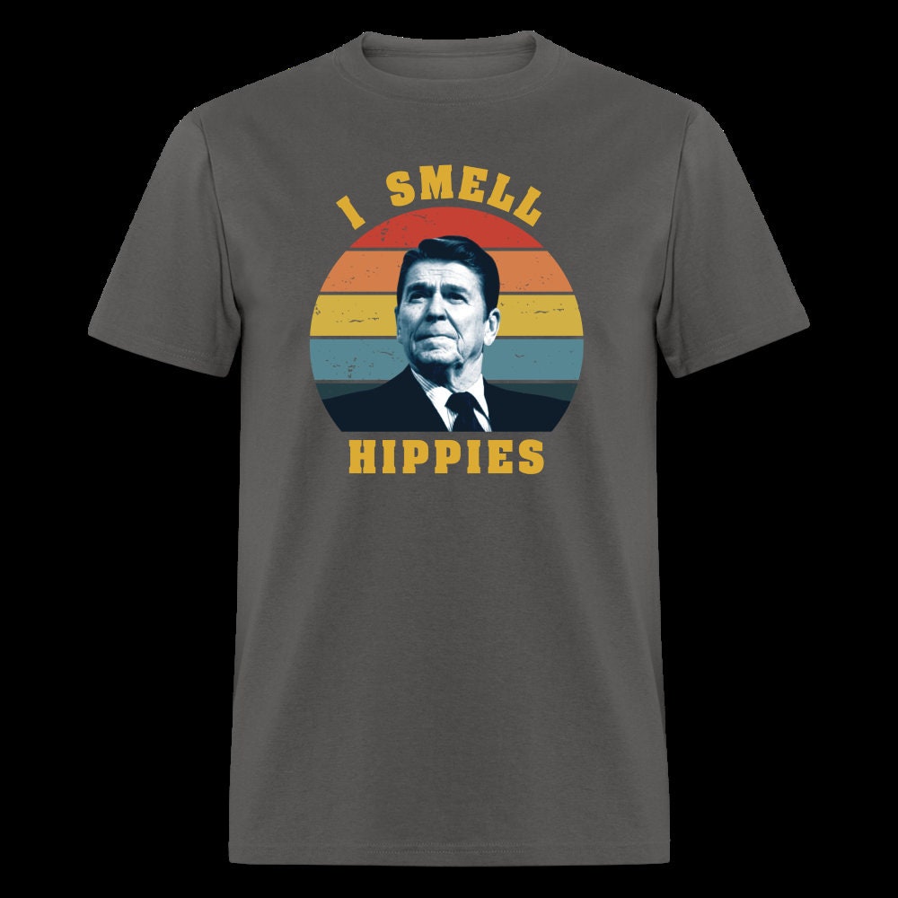 I Smell Hippies Ronald Reagan Funny Classic Tshirt Etsy