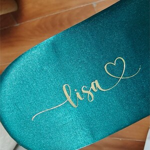 Silk Sheet with Gold Foil Custom Name