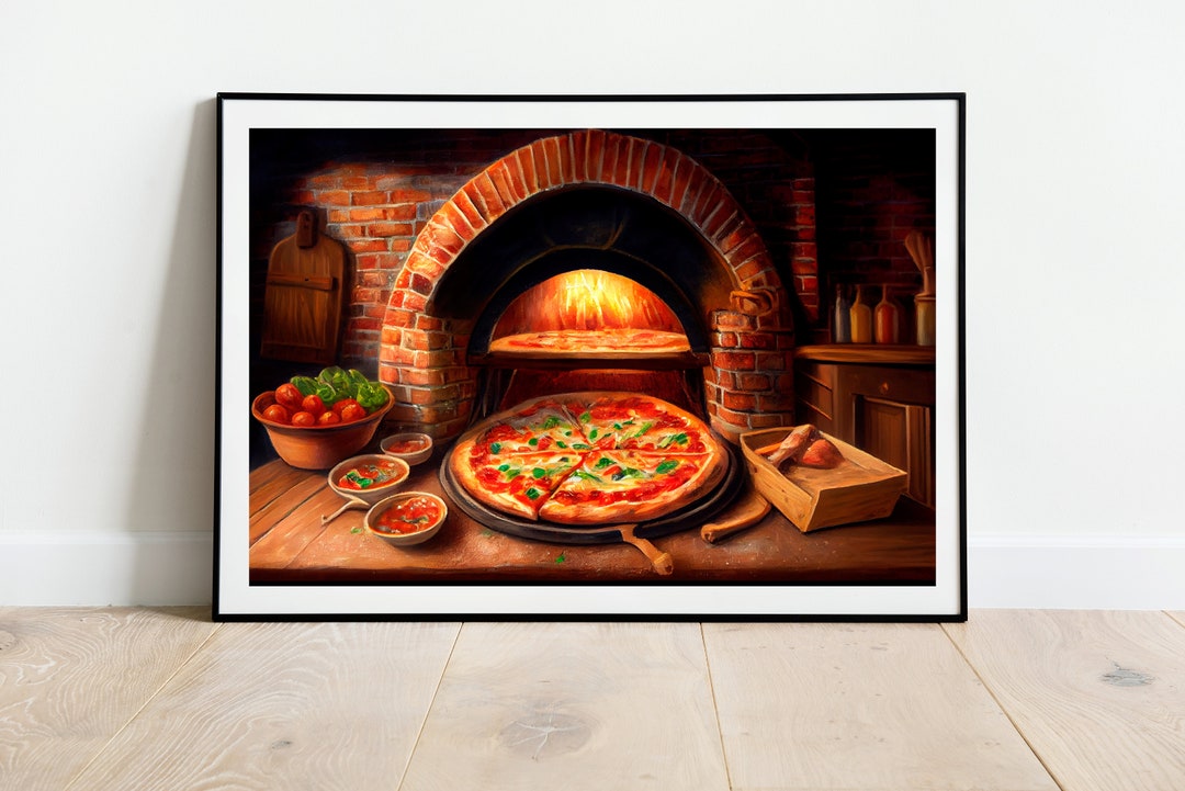 Pizza Brick Oven Art Kitcken Wall Art Home Decor Cuisine Etsy